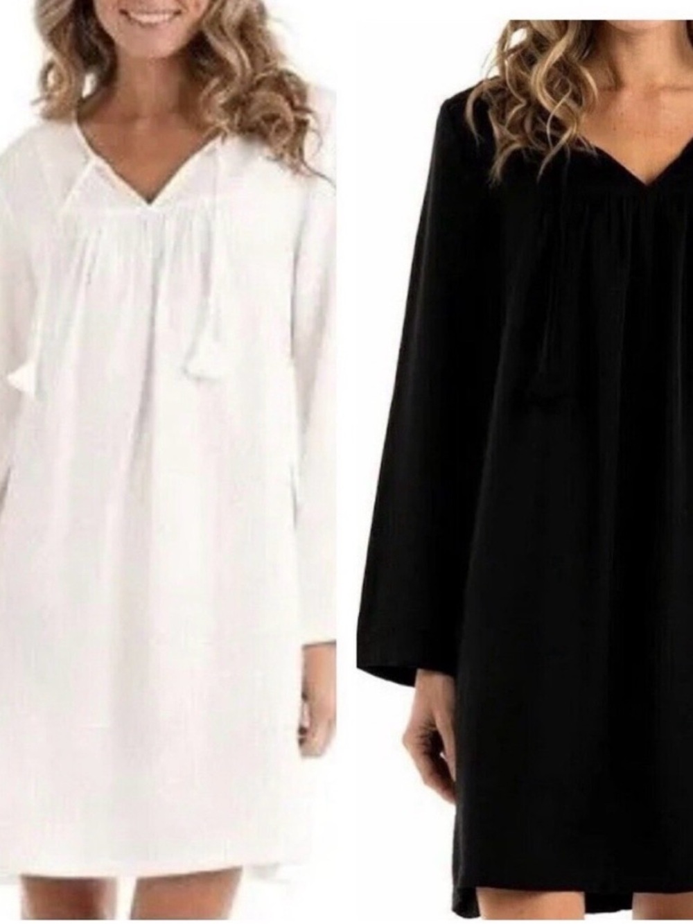 Fresh Produce Black Bahia Dress / Swimsuit Coverup
Tassel V-neck S